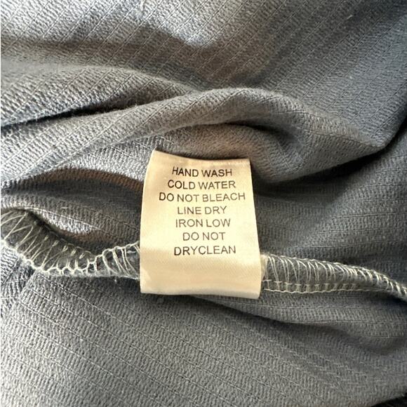 BiBi 1/2 Zip Corduroy Hoodie Pullover Long Sleeves Cargo Pockets Slate Blue L - Picture 12 of 13